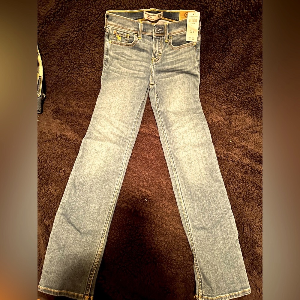 Abercrombie kids girls size 9/10 slim jeans new with tags